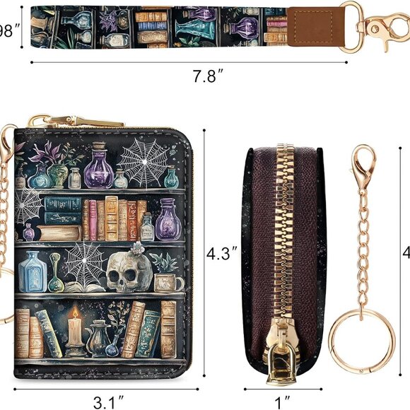 Leather Credit Card Holder RFID Wallet Small Card Holder Wallet for Women - Picture 6 of 6